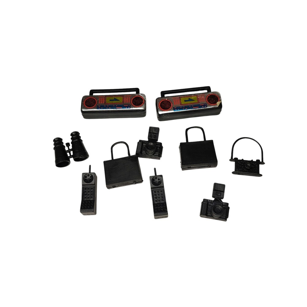 Vintage barbie accessories lot black cameras binoculars electronics
